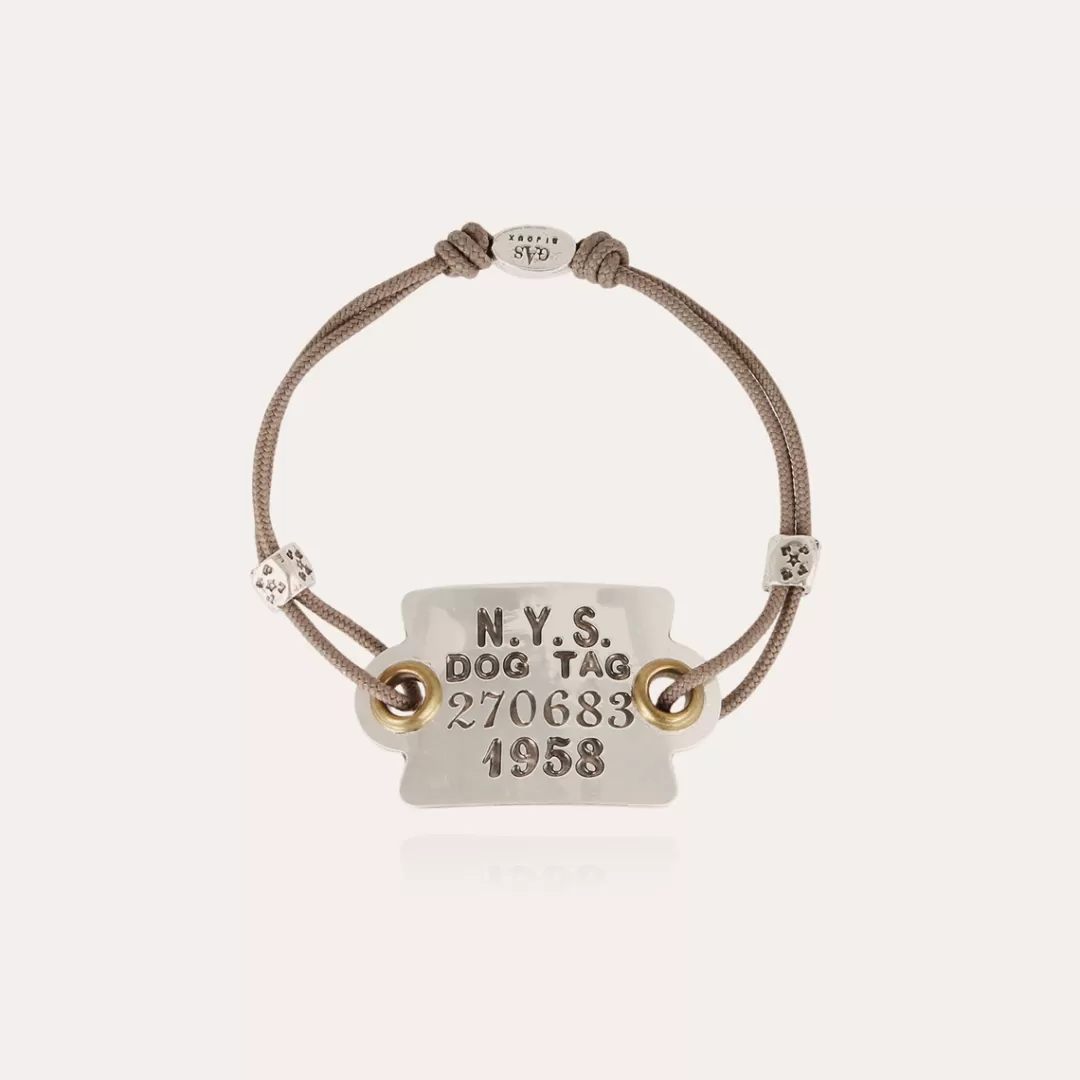 Gas Bijoux Bracelet Tag Homme Argente