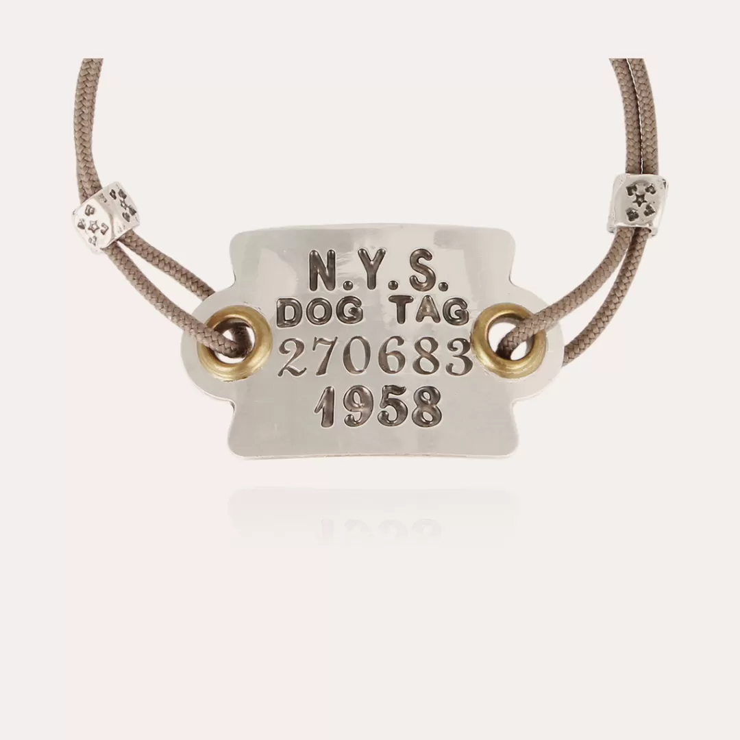 Gas Bijoux Bracelet Tag Homme Argente