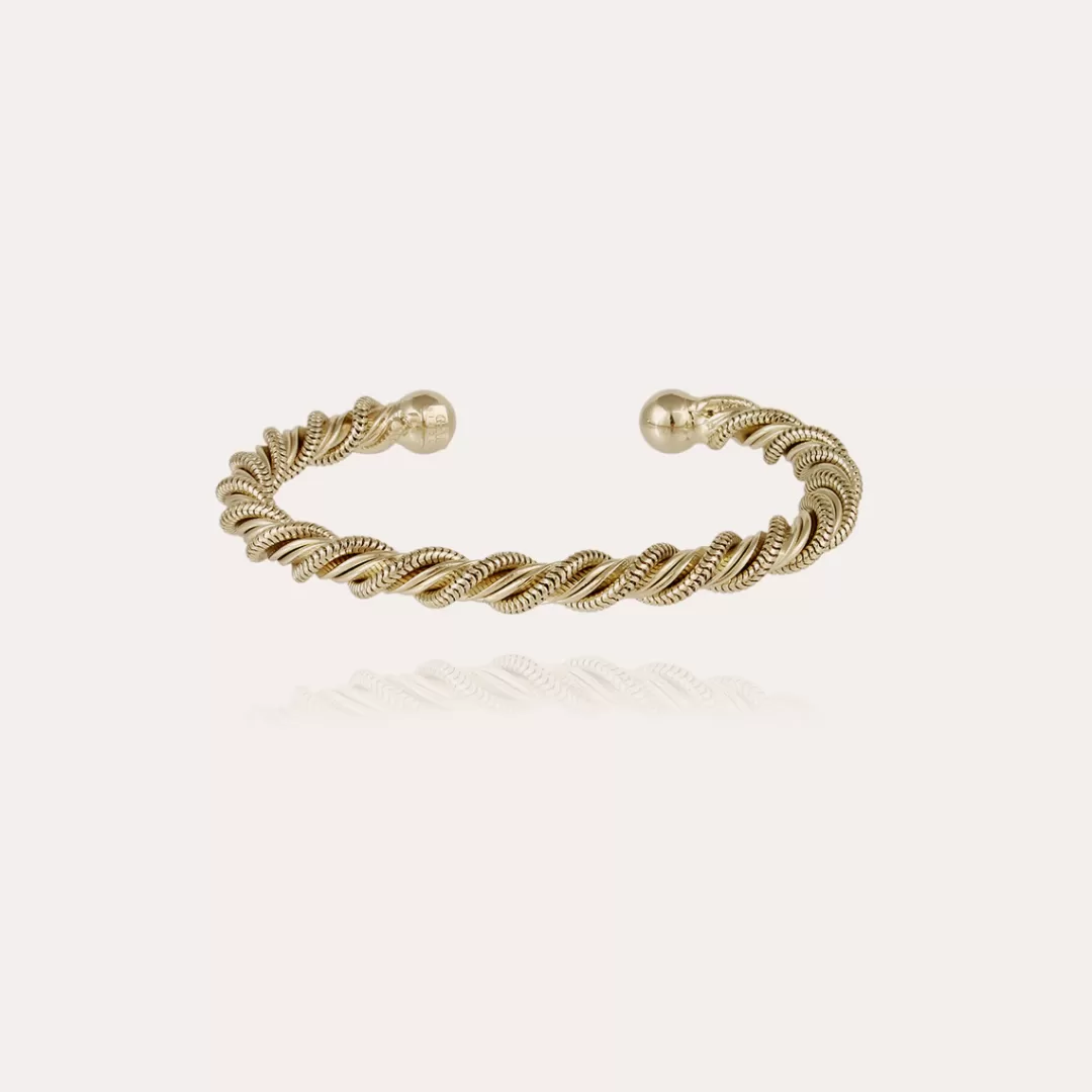 Gas Bijoux Bracelet Torride Homme Grand Modele Dore