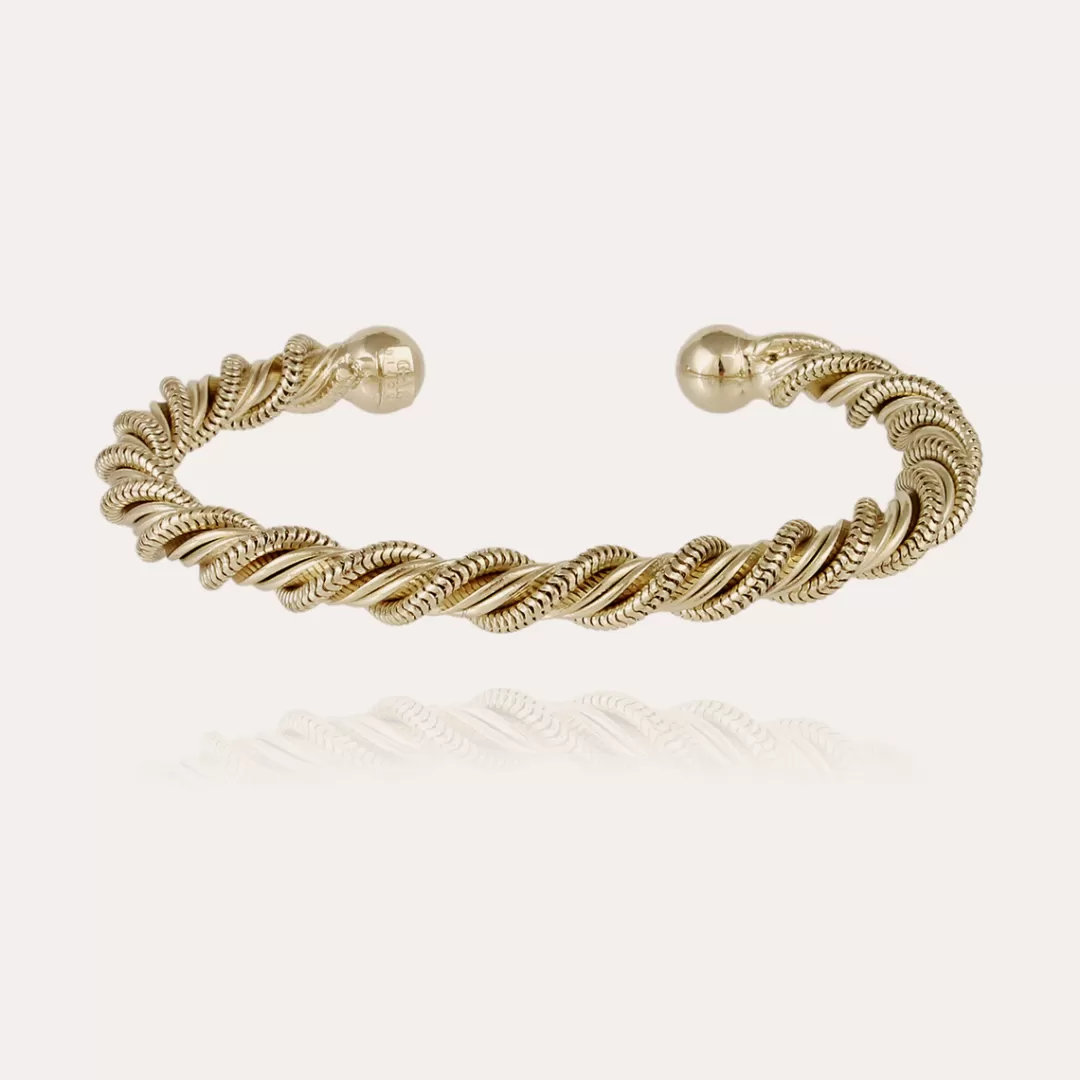 Gas Bijoux Bracelet Torride Homme Grand Modele Dore