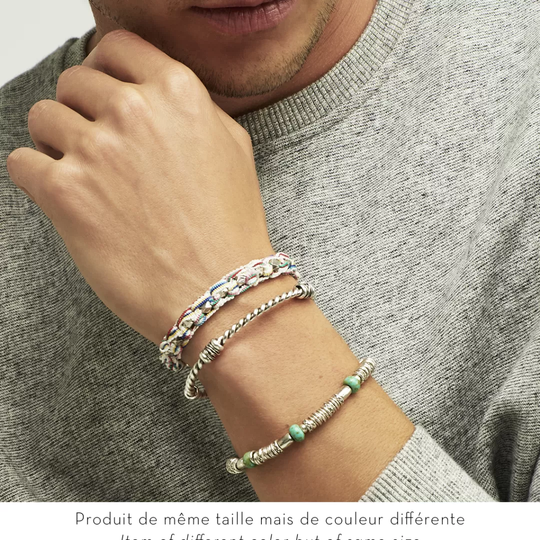 Gas Bijoux Bracelet Torsade Homme Bicolore