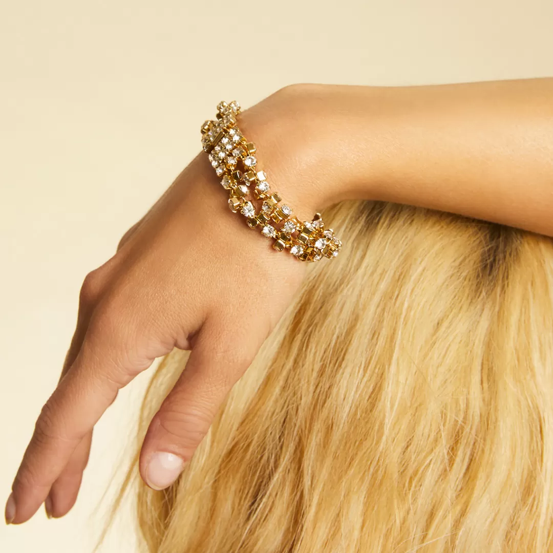 Gas Bijoux Bracelet Trevise Double Dore
