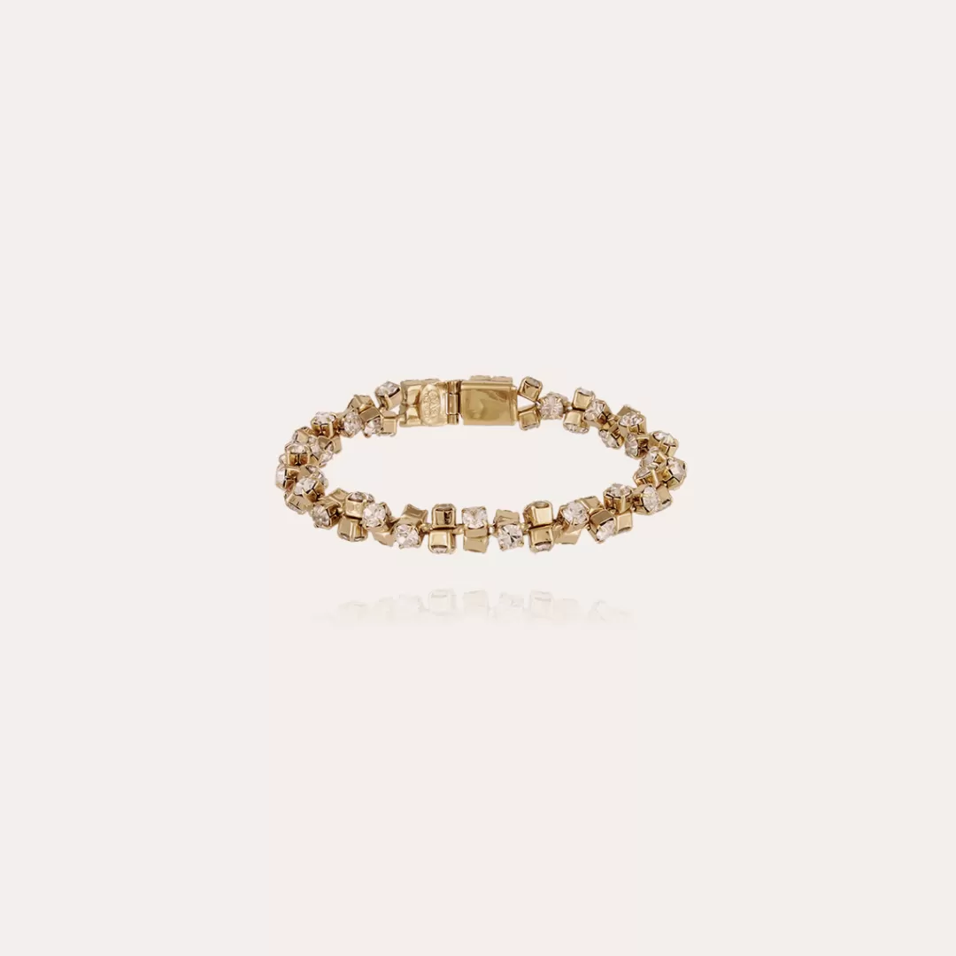 Gas Bijoux Bracelet Trevise Strass Dore