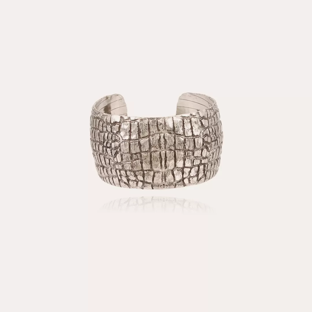 Gas Bijoux Bracelet Wild Tres Grand Modele Argente