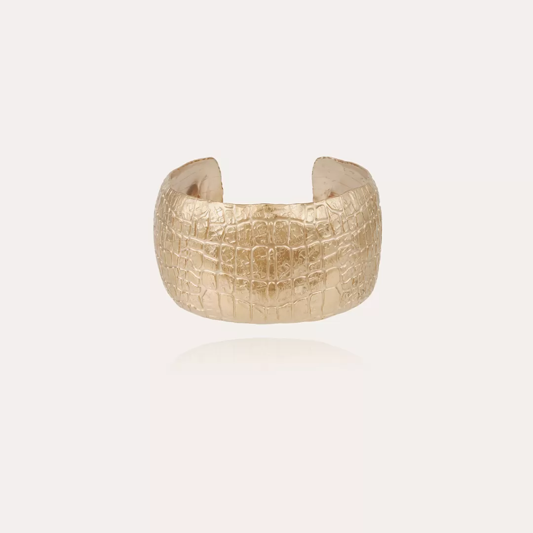 Gas Bijoux Bracelet Wild Tres Grand Modele Dore