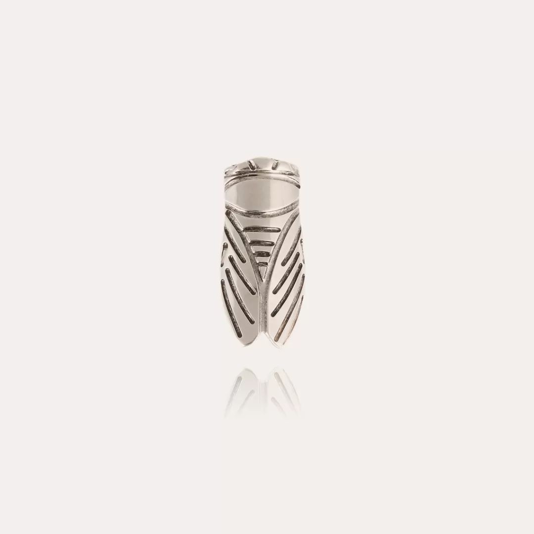 Gas Bijoux Broche Cigale Argentee