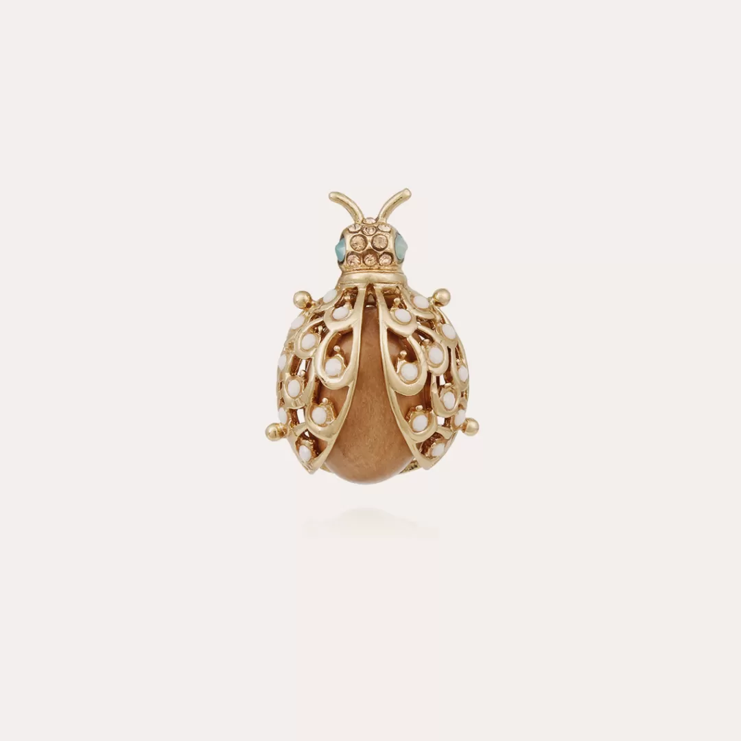 Gas Bijoux Broche Coccinelle Grand Modele Doree