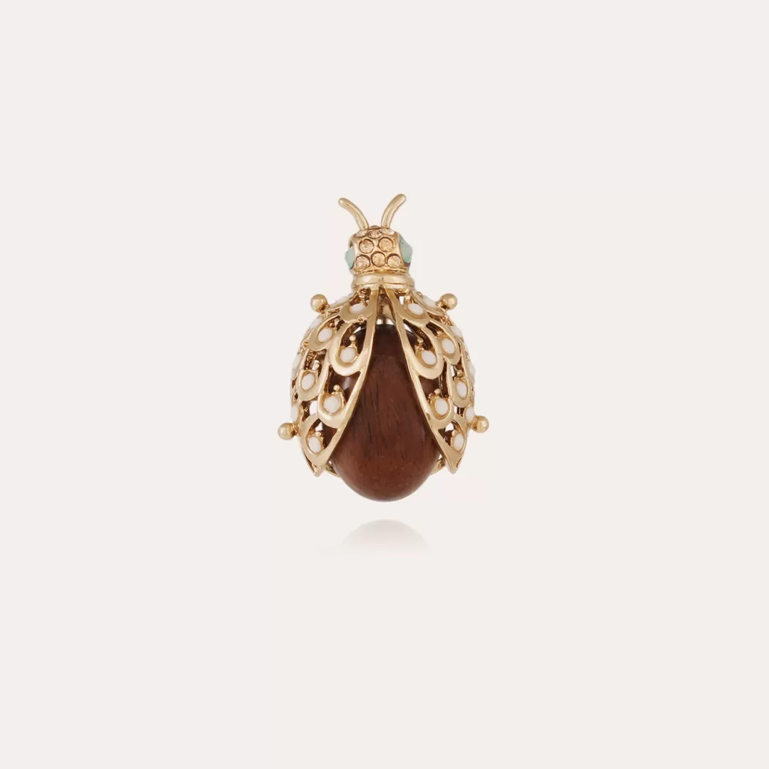 Gas Bijoux Broche Coccinelle Grand Modele Doree