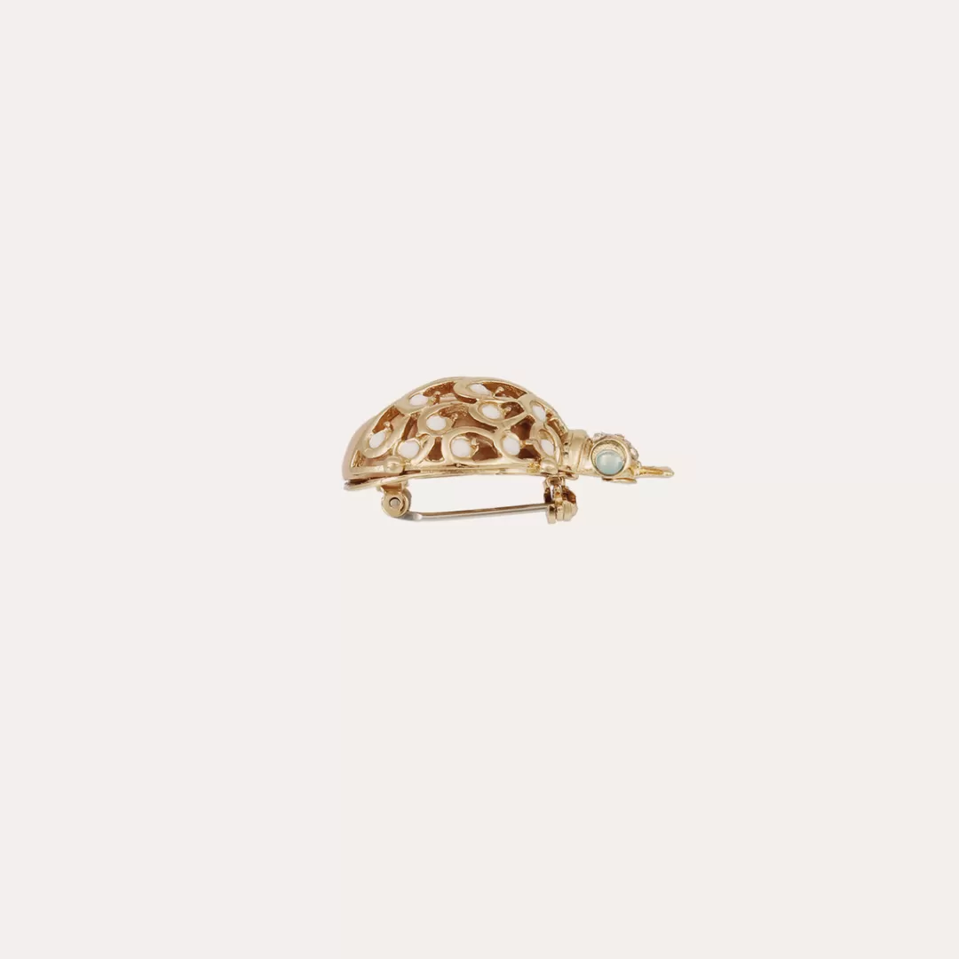 Gas Bijoux Broche Coccinelle Grand Modele Doree