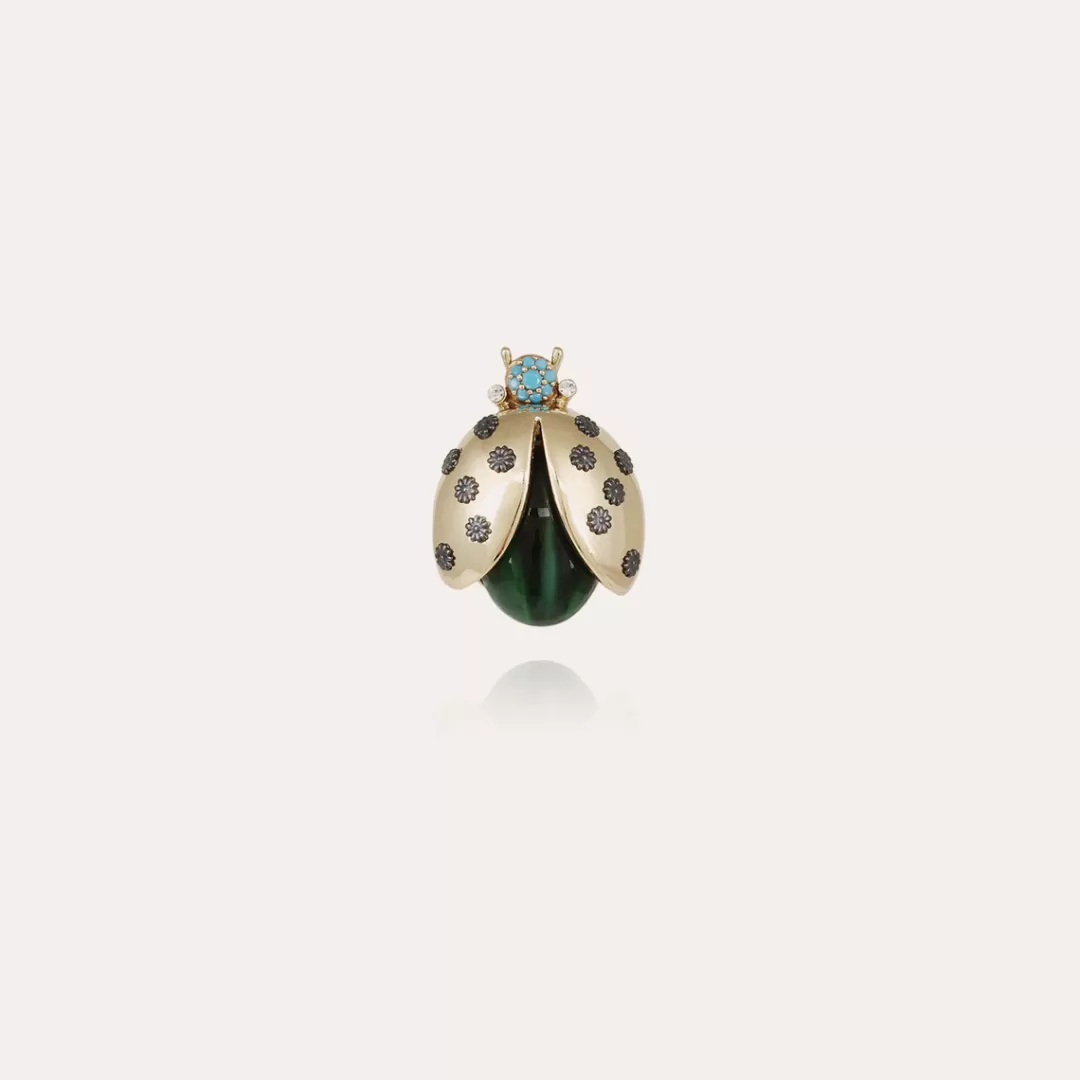 Gas Bijoux Broche Coccinelle Petit Modele Doree