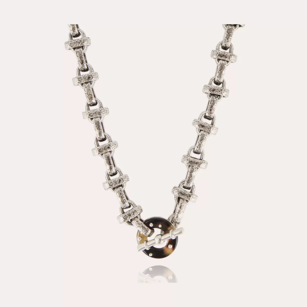 Gas Bijoux Collier Adrian Acetate Argente-Ecaille