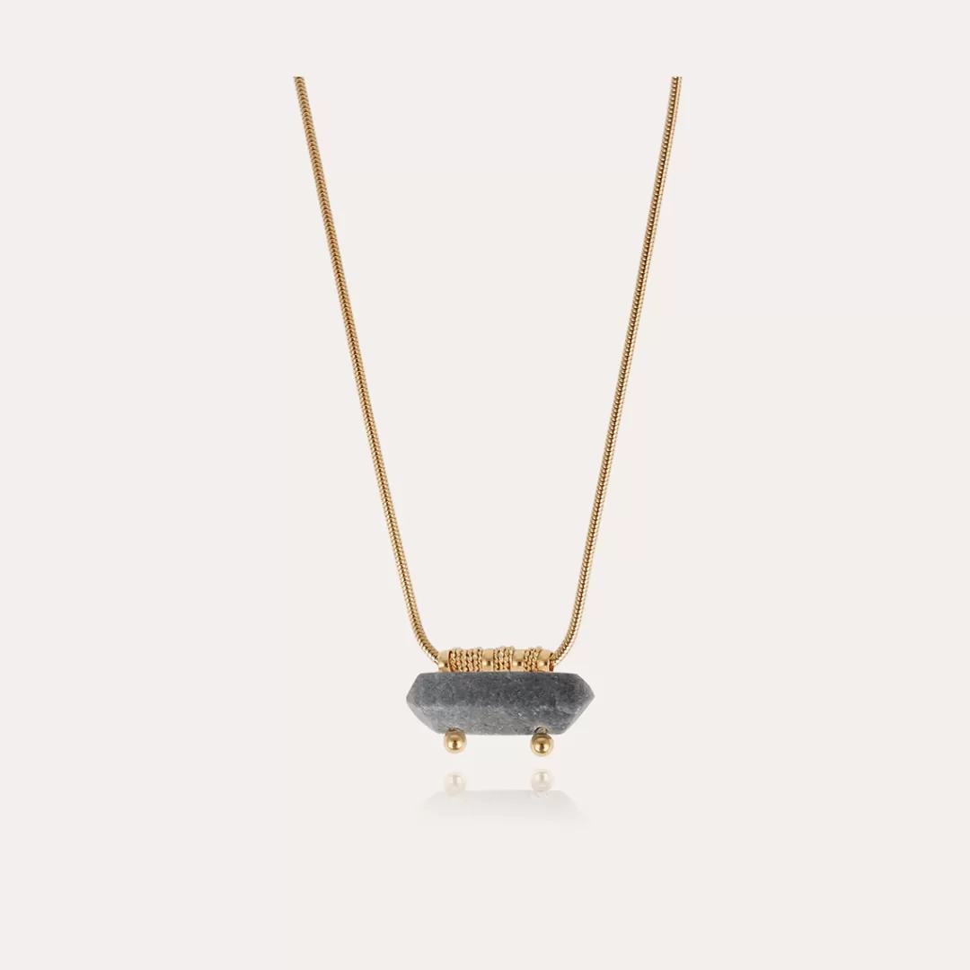 Gas Bijoux Collier Aventura Dore-Lazulite
