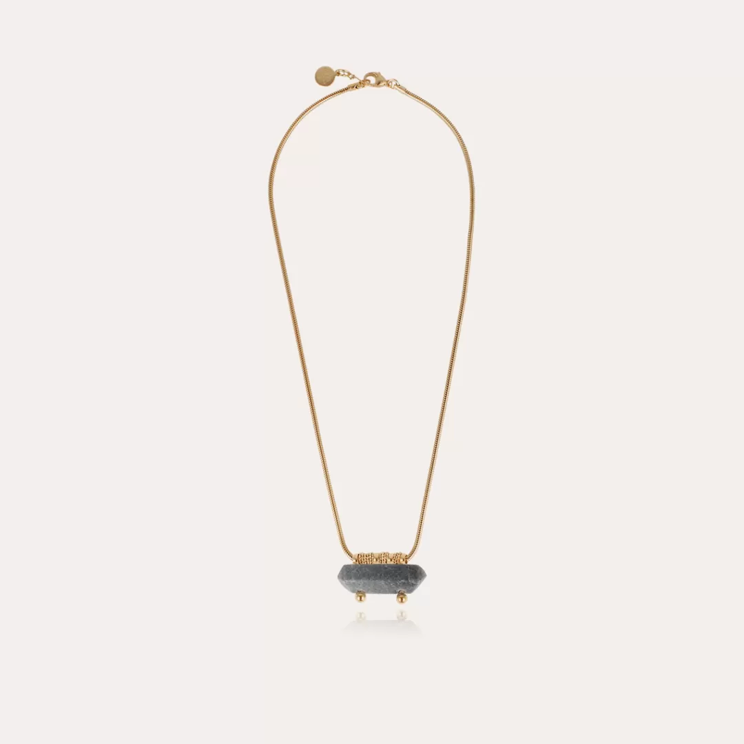 Gas Bijoux Collier Aventura Dore-Lazulite