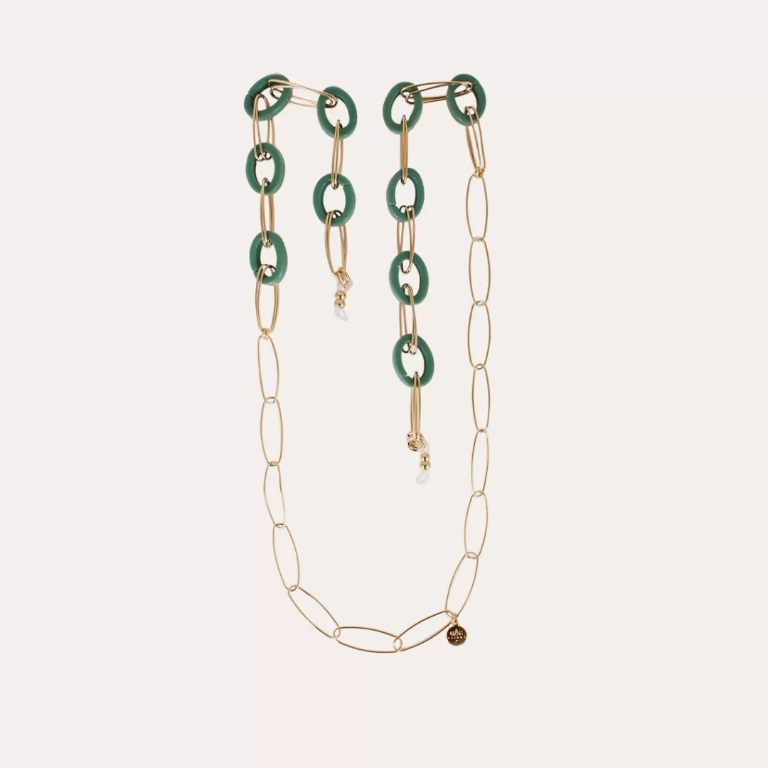 Gas Bijoux Collier Chaine De Lunettes Escale Petit Modele Acetate Doree