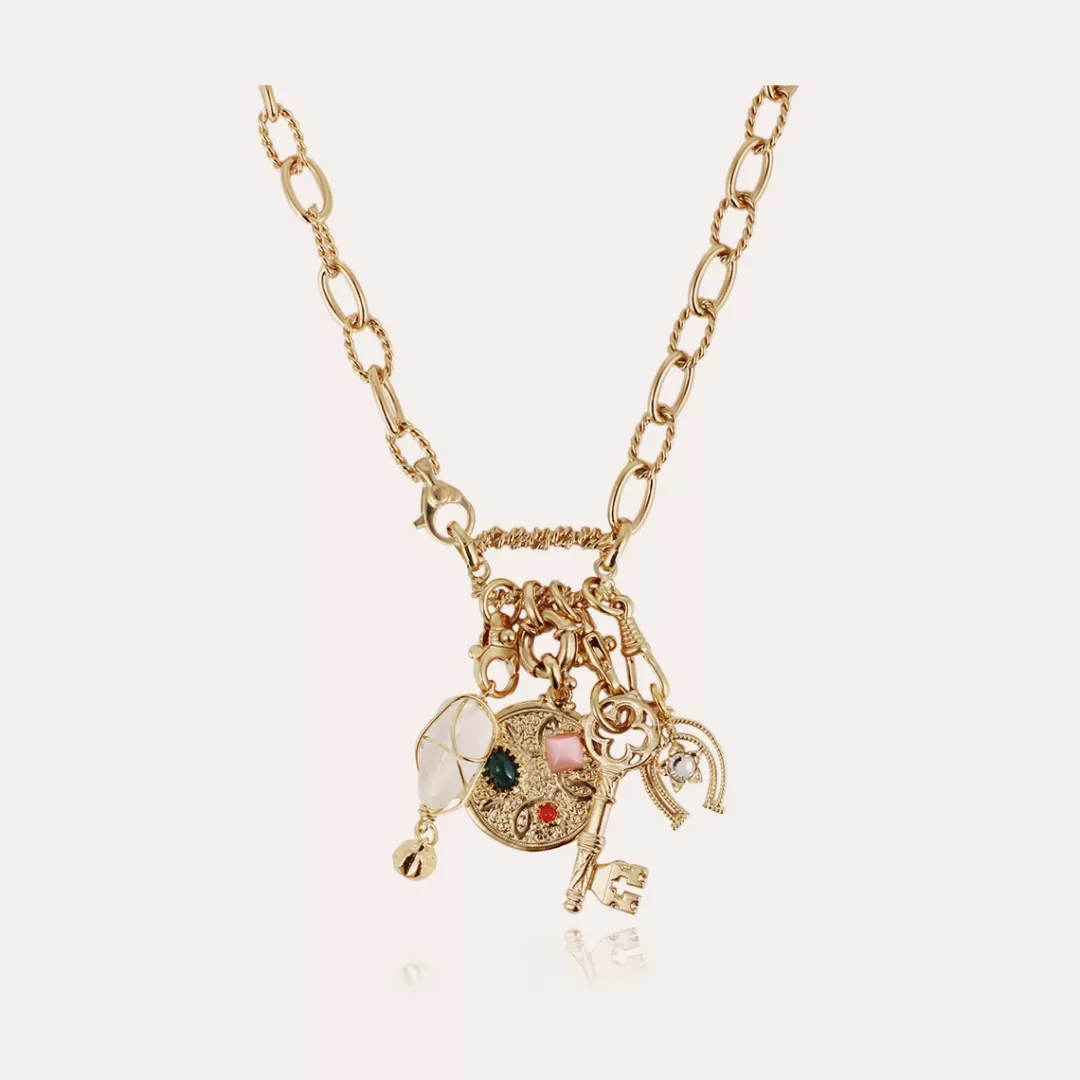 Gas Bijoux Collier Constantine 4 Charms Dore