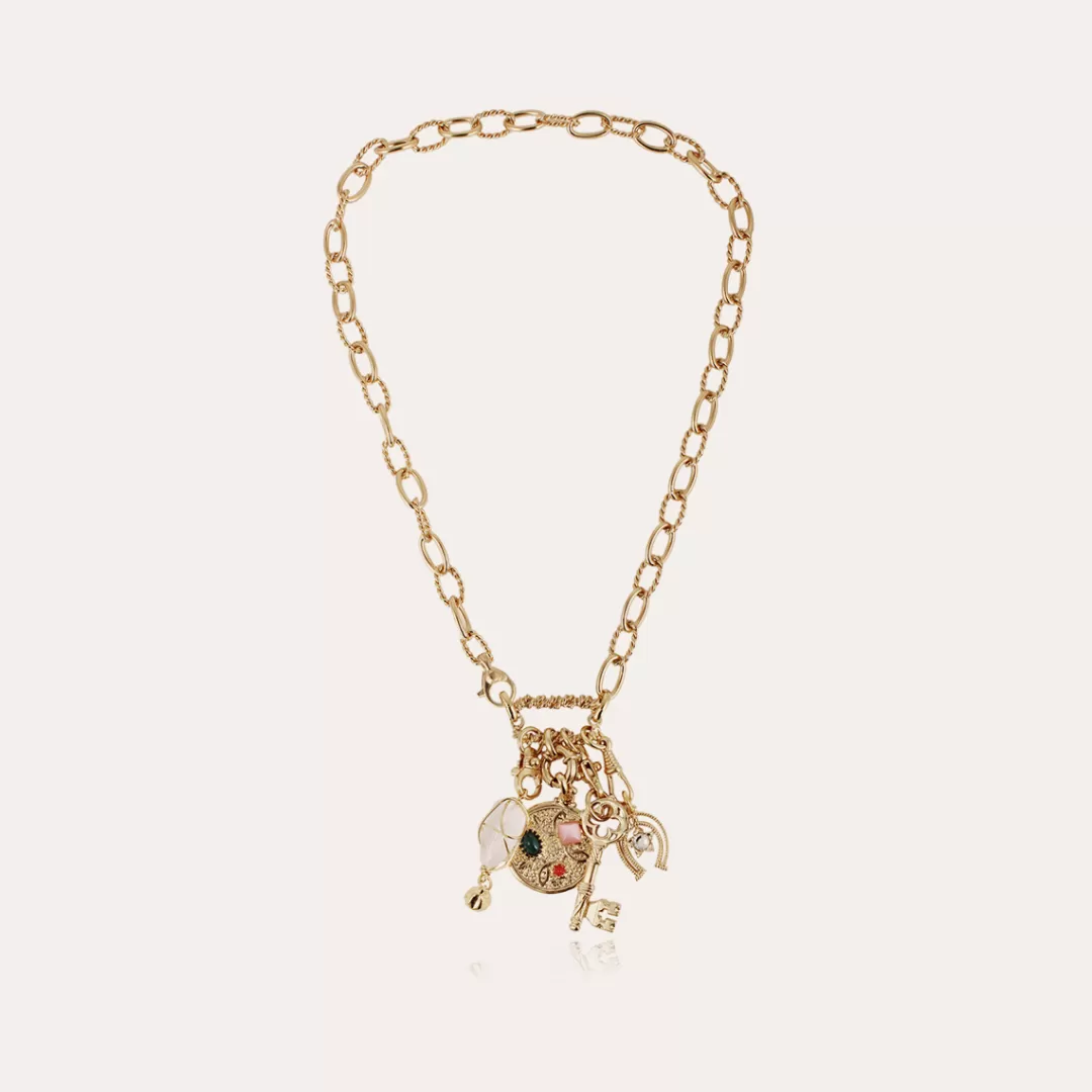 Gas Bijoux Collier Constantine 4 Charms Dore