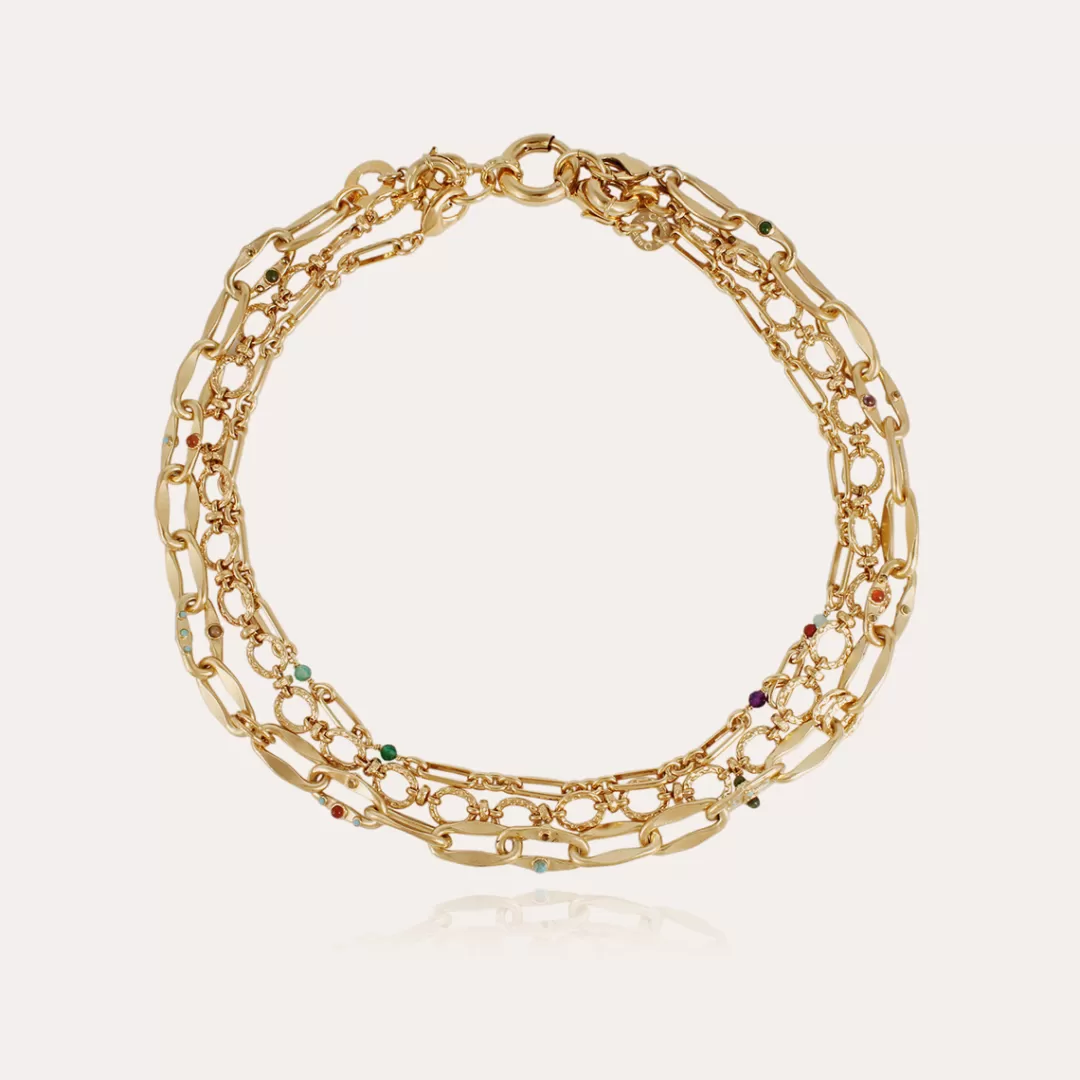 Gas Bijoux Collier Kamae 3 Rangs Dore