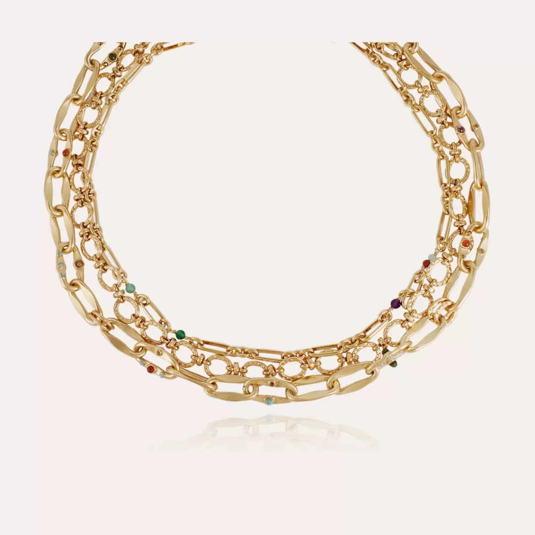 Gas Bijoux Collier Kamae 3 Rangs Dore