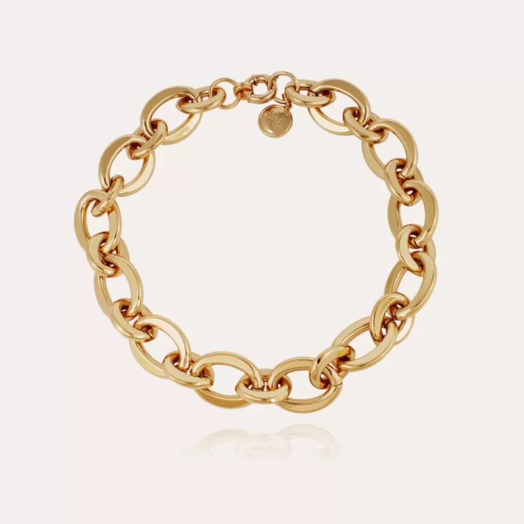 Gas Bijoux Collier Maille Ovale Moyen Modele Dore