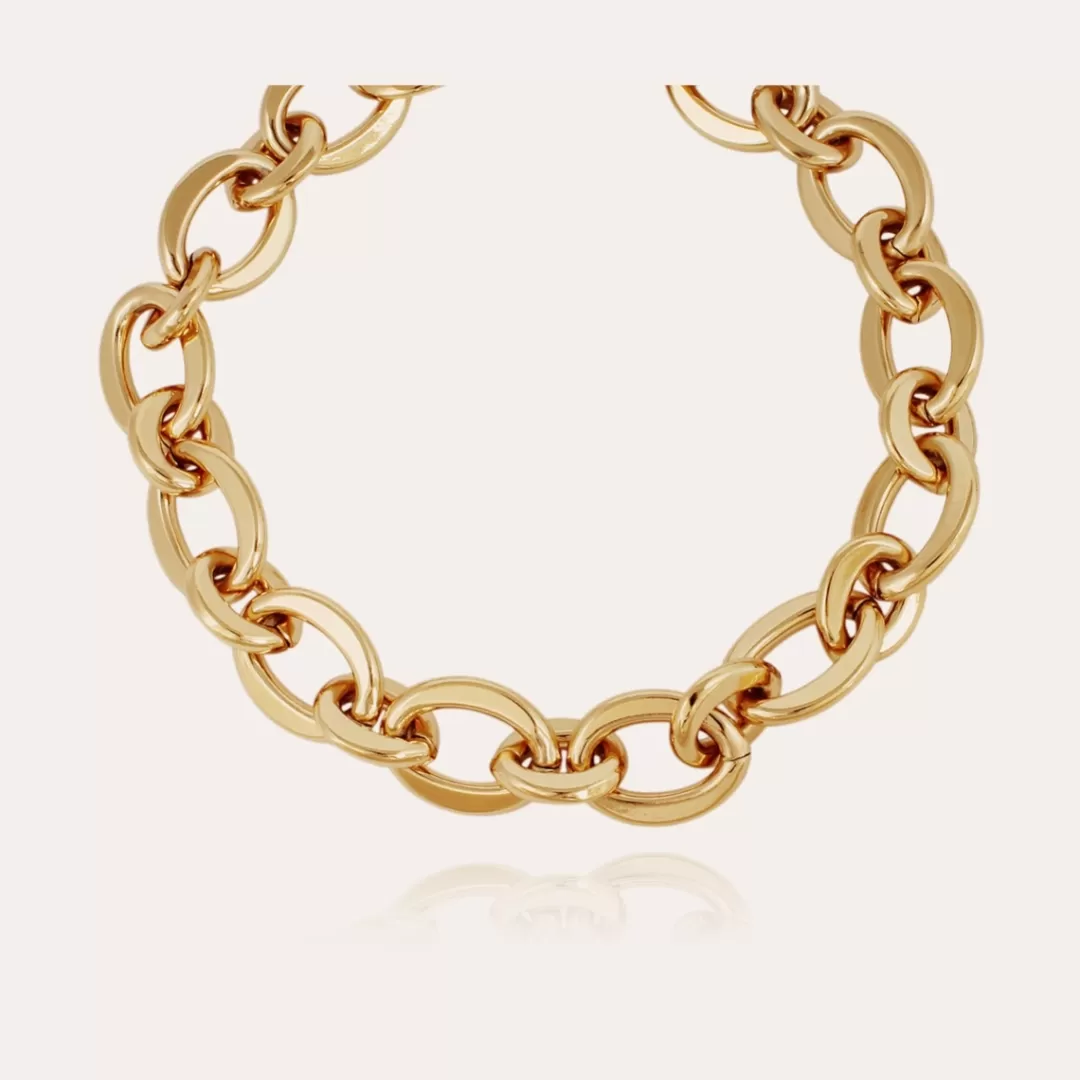 Gas Bijoux Collier Maille Ovale Moyen Modele Dore