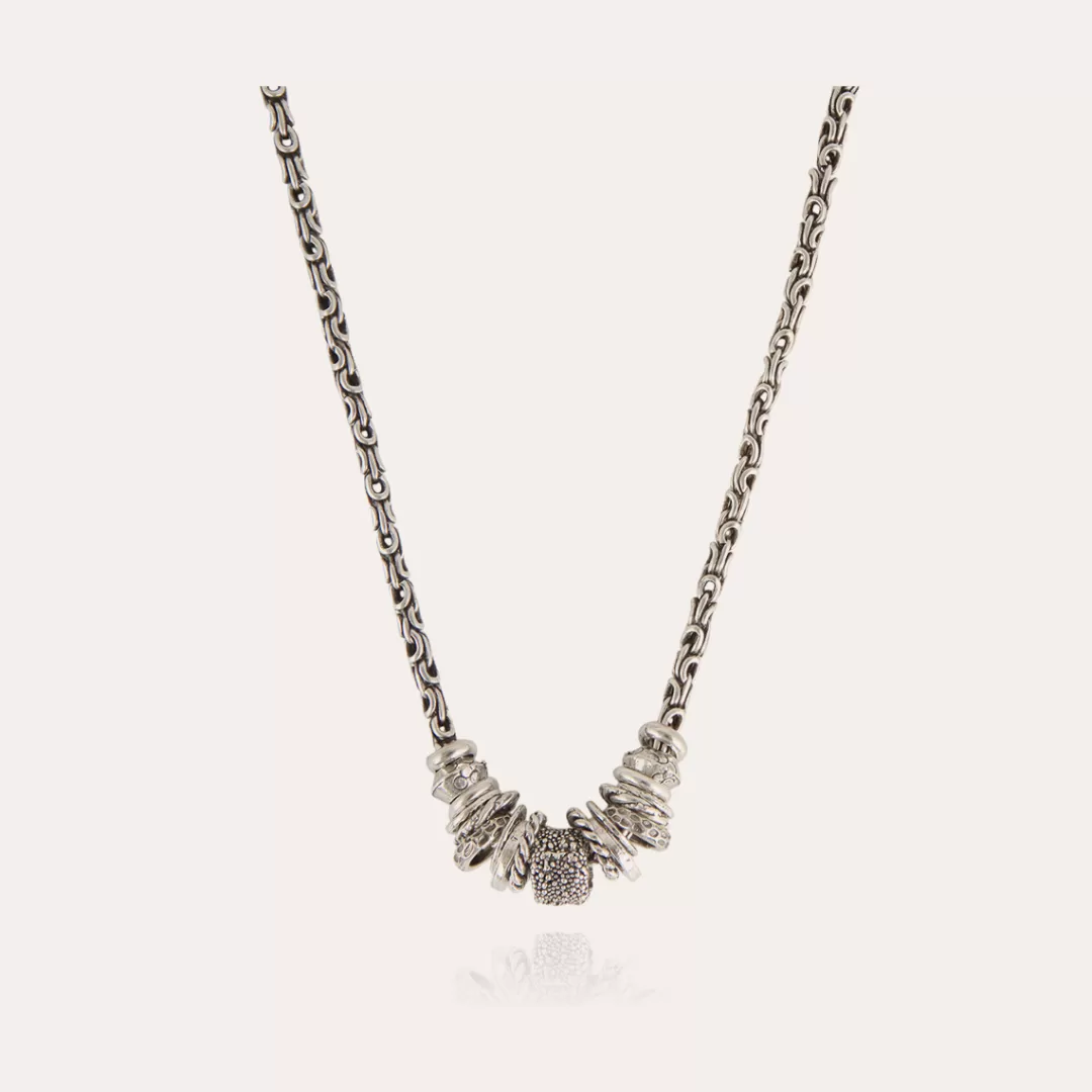 Gas Bijoux Collier Marquise Chaine Argente