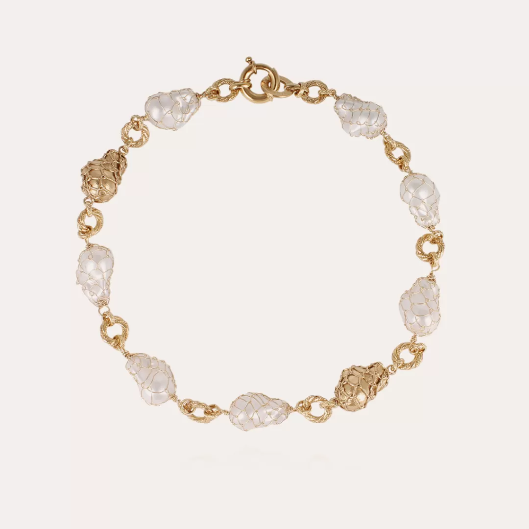 Gas Bijoux Collier Rainbow Biwa Bis Dore