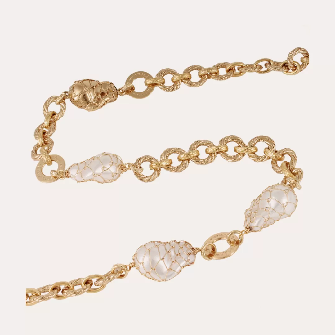 Gas Bijoux Collier Rainbow Biwa Bis Dore