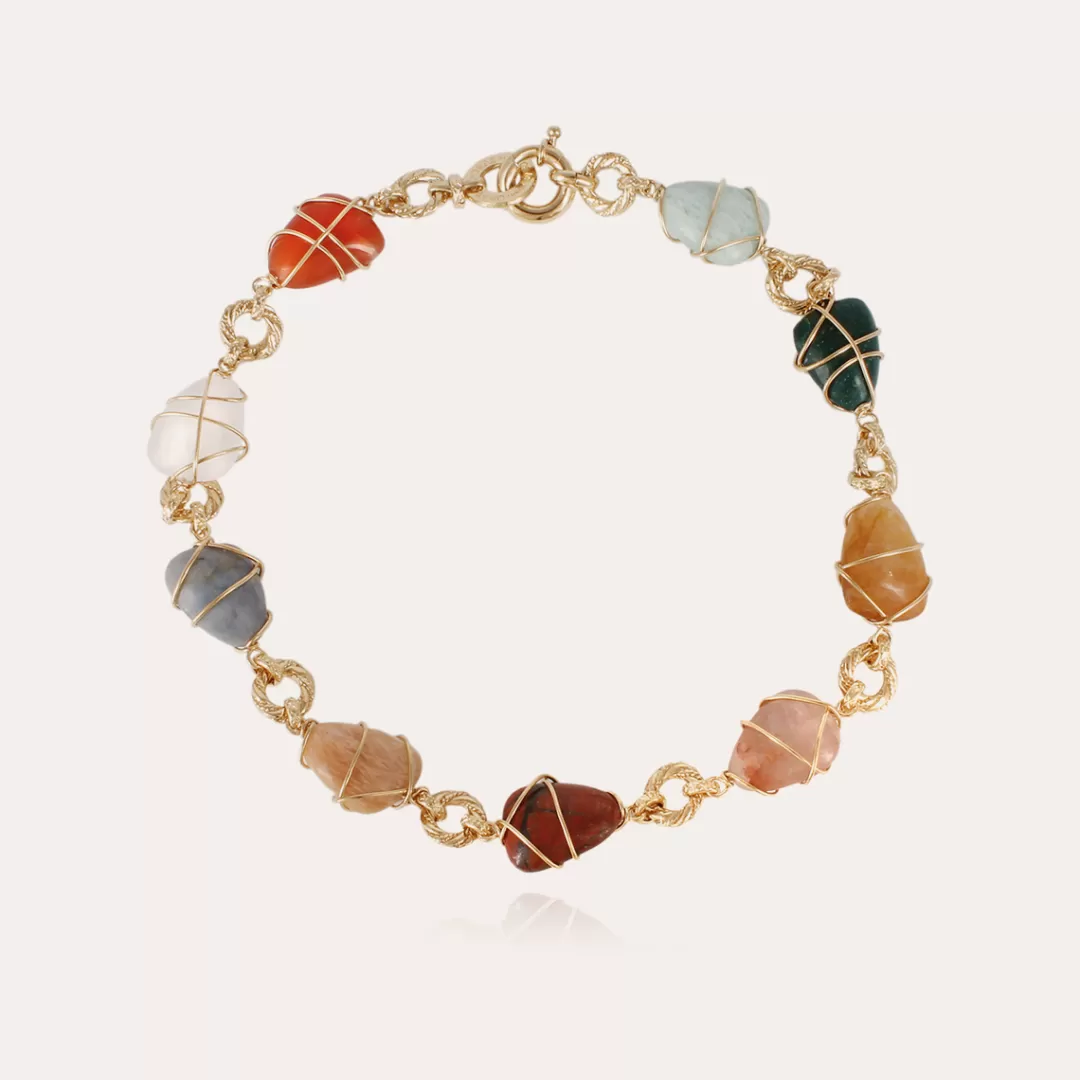 Gas Bijoux Collier Rainbow Multi Dore