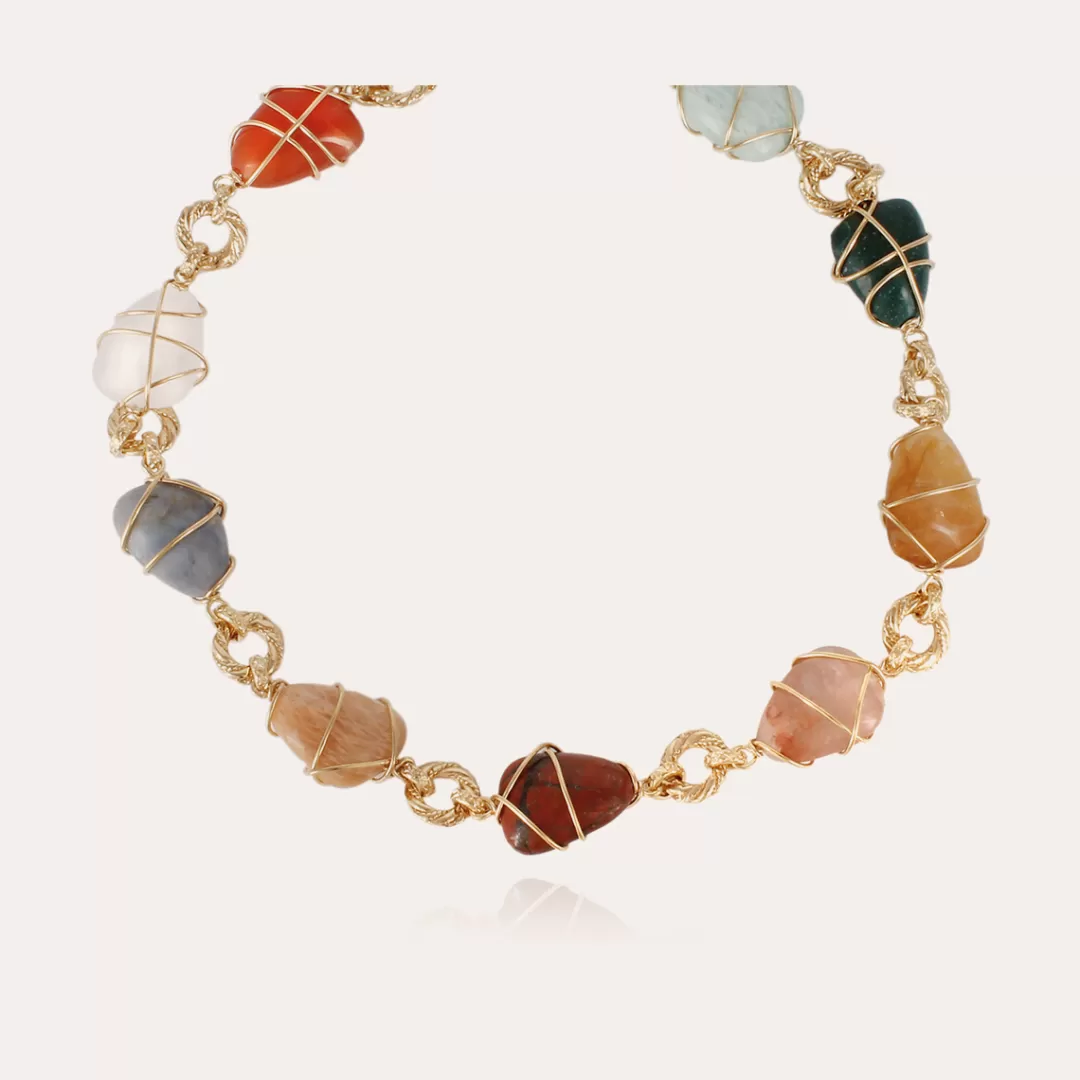 Gas Bijoux Collier Rainbow Multi Dore