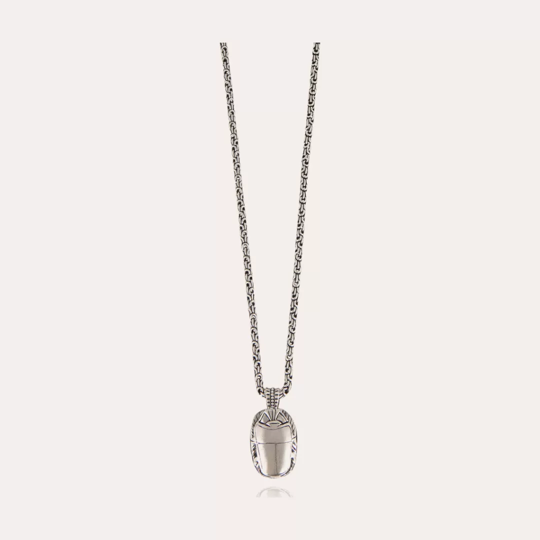 Gas Bijoux Collier Scarabee Argente