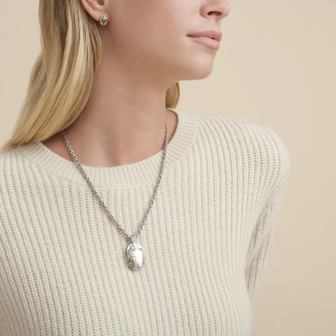 Gas Bijoux Collier Scarabee Argente