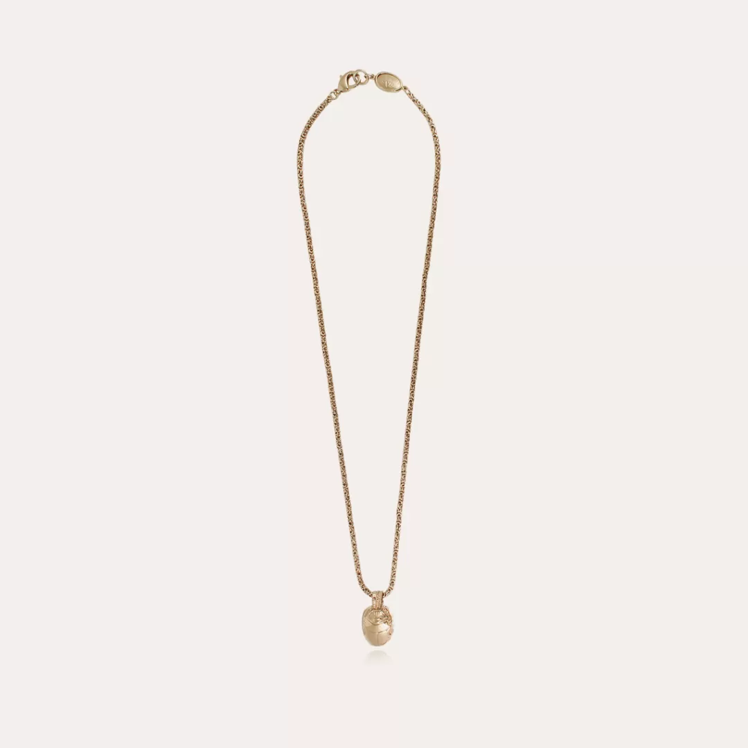 Gas Bijoux Collier Scarabee Homme Dore