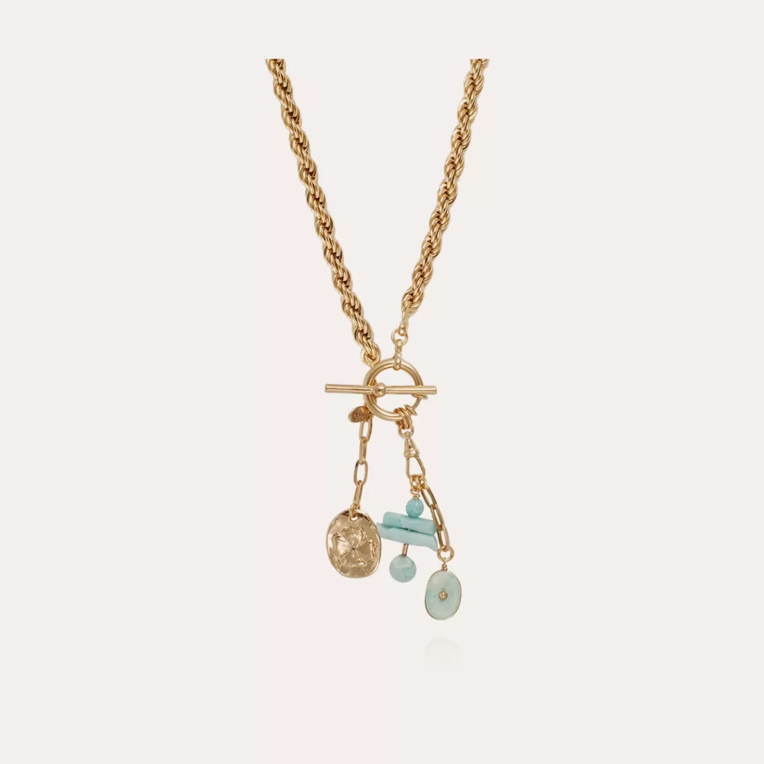 Gas Bijoux Collier Sueno Dore-Amazonite