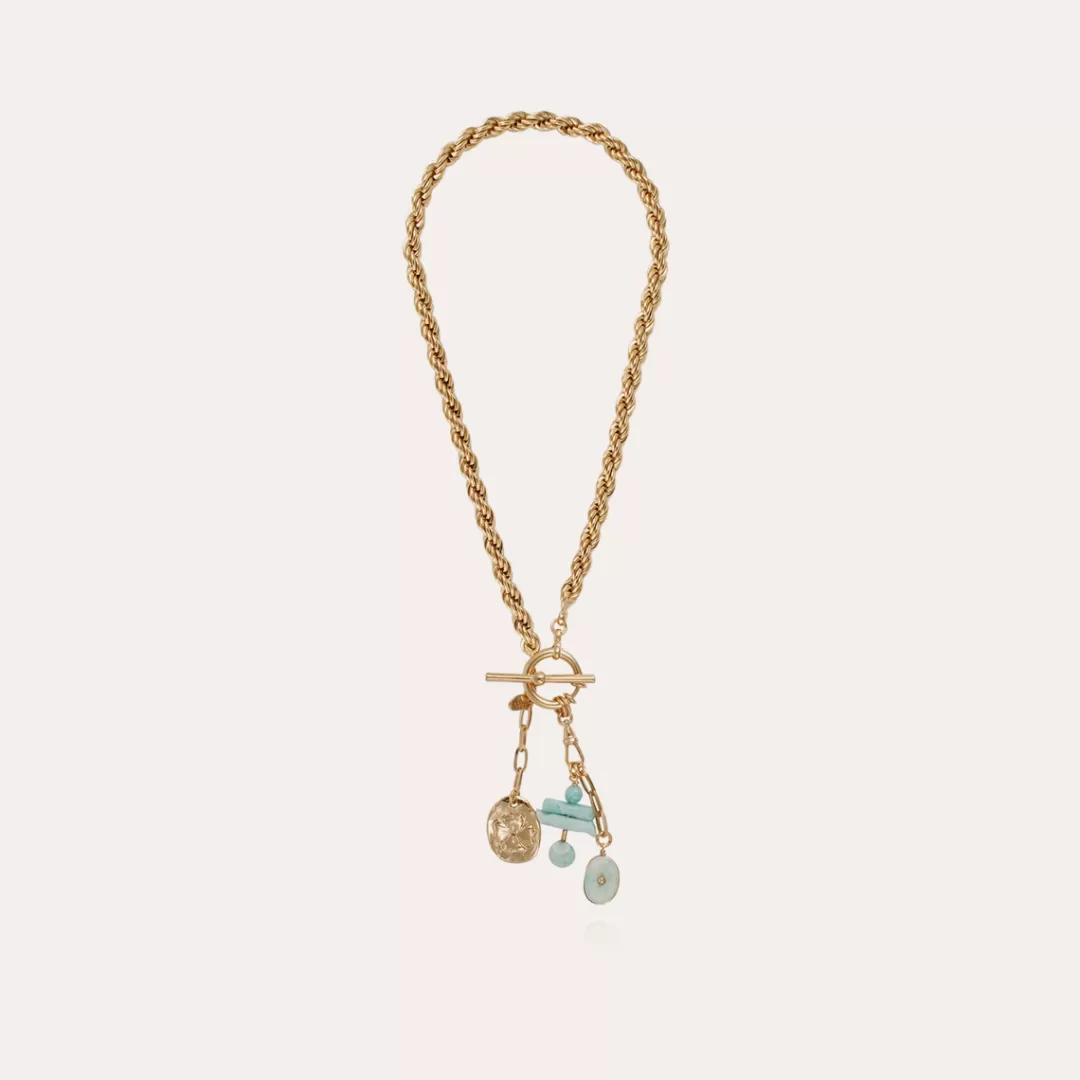 Gas Bijoux Collier Sueno Dore-Amazonite