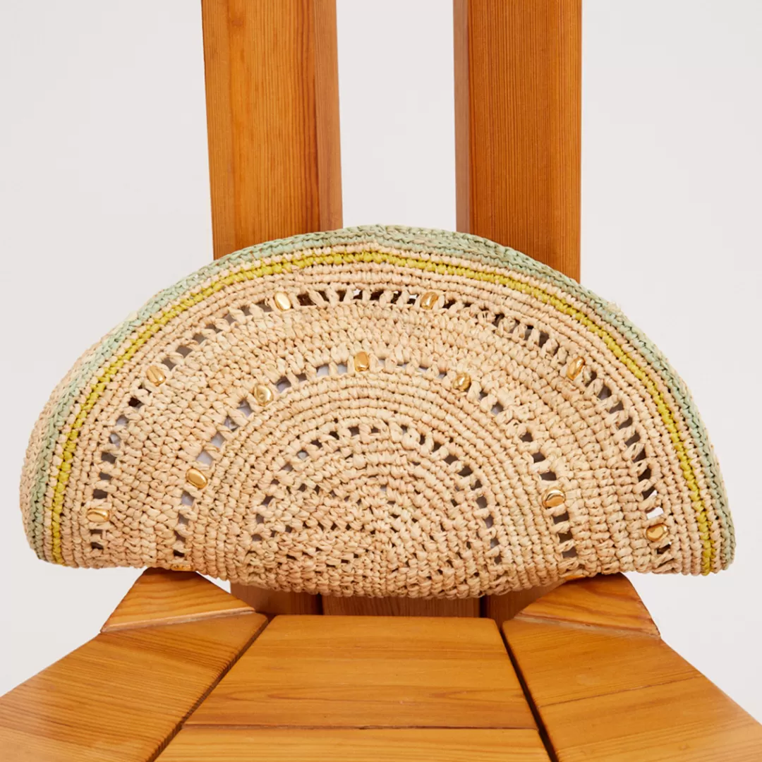Gas Bijoux Pochette Sol Raffia