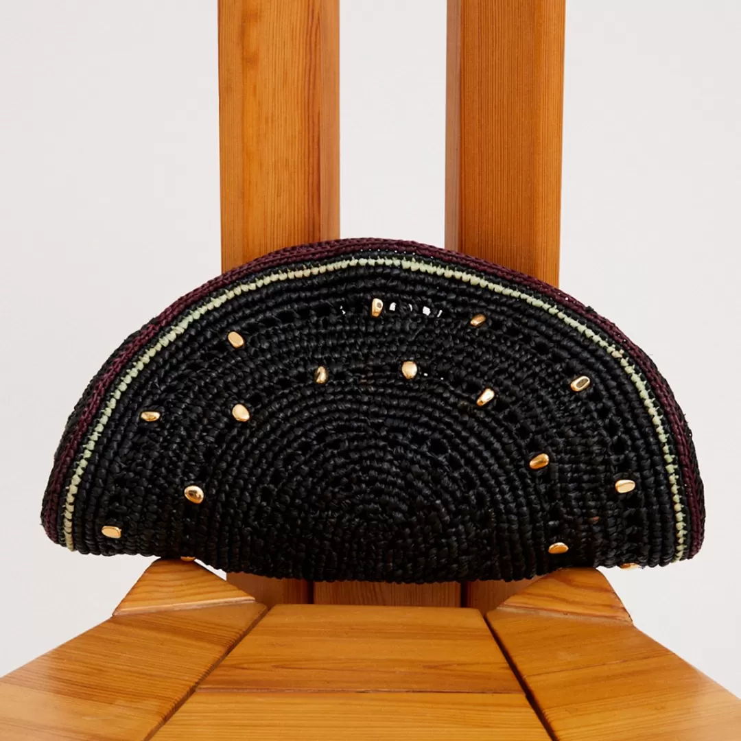 Gas Bijoux Pochette Sol Raphia