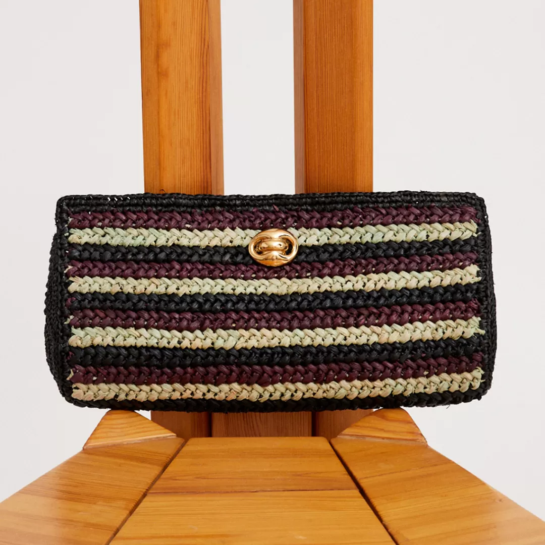 Gas Bijoux Pochette Uptown Raphia