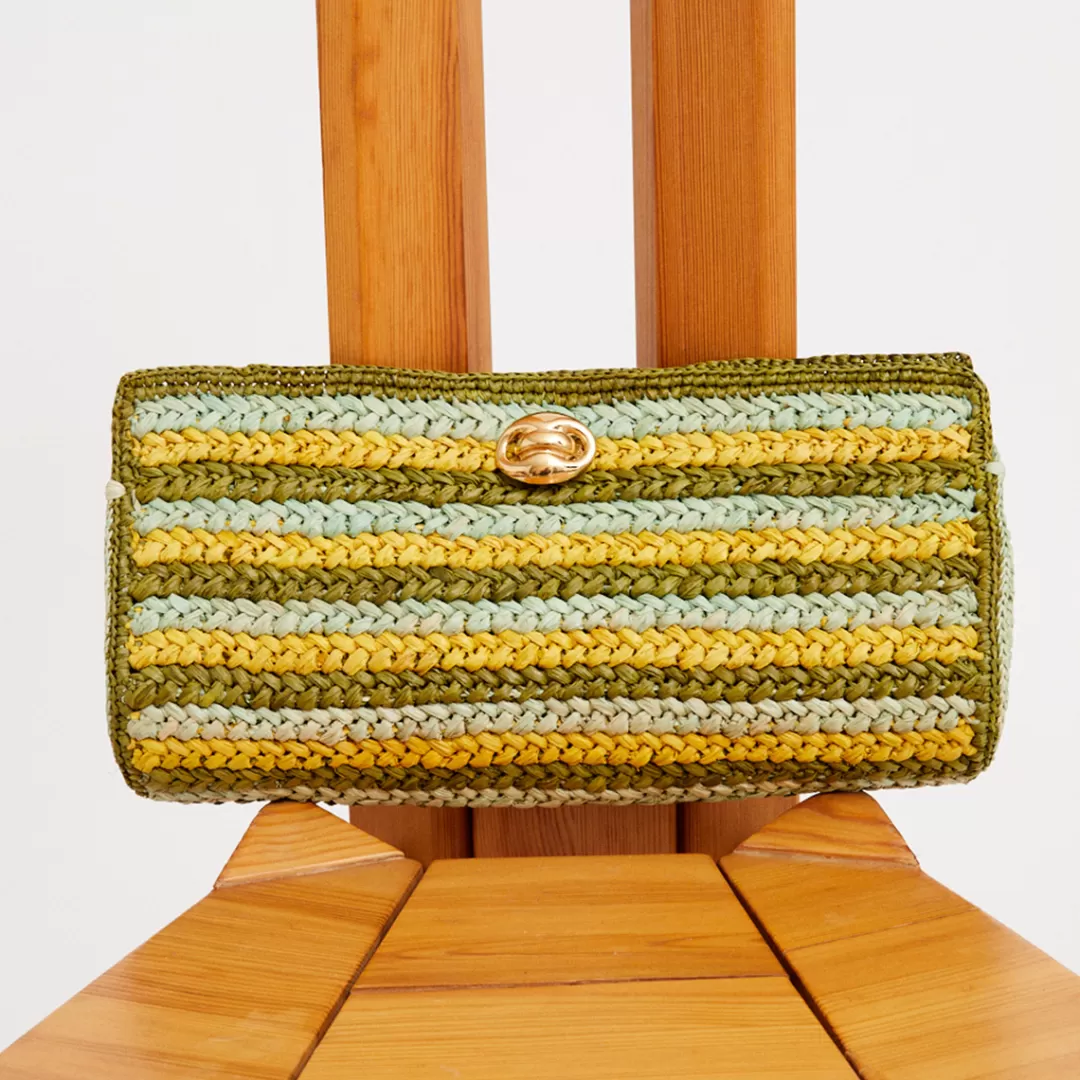 Gas Bijoux Pochette Uptown Raphia